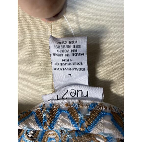 Chevron Print Ring Halter Mini Dress Cutout Tie NWT Rue21 Women's Juniors Size L - Picture 9 of 10